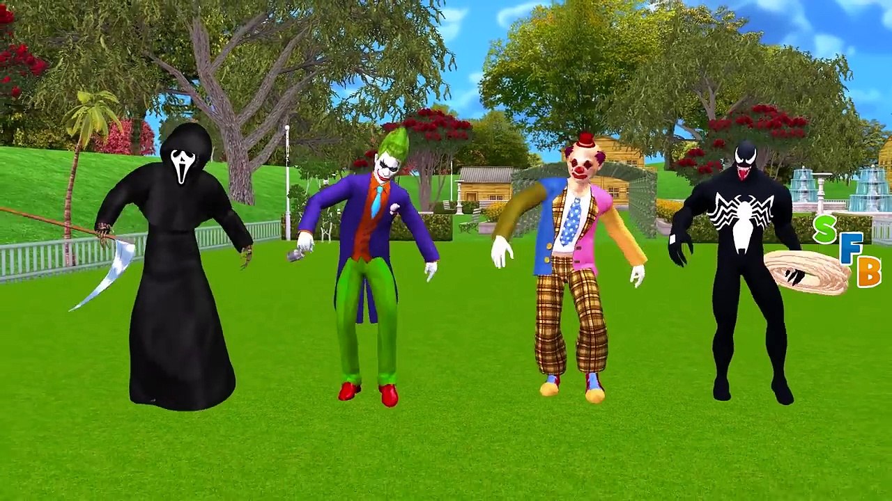 Frozen Elsa Spiderman Hulk SpiderGirl Snake Attack Joker Killer Clown Scream Venom Fun Sup