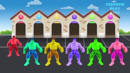 Giant Spiderman Hulk Ironman Colors Dinosaurs Gorilla Finger Family Nursery Rhymes Collect