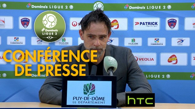 Conférence de presse Clermont Foot - Stade Lavallois (1-1) : Corinne DIACRE (CF63) - Marco SIMONE (LAVAL) - 2016/2017