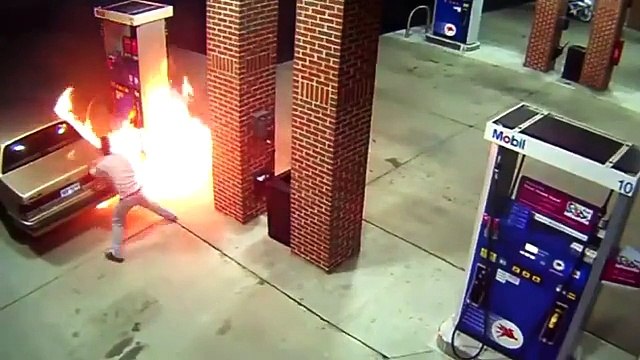 A man tries to kill a spider with the lighter and sends to focus the gas