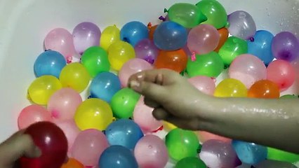 50 Water Balloons Compilation | 16 Minutes Learn Colours Wet Balloon Songs Collection