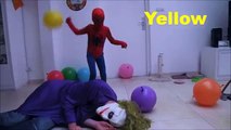 Aprender los Colores con Spiderman Color de la Moto Videos de Aprendizaje para los Niños Joker Congelado El