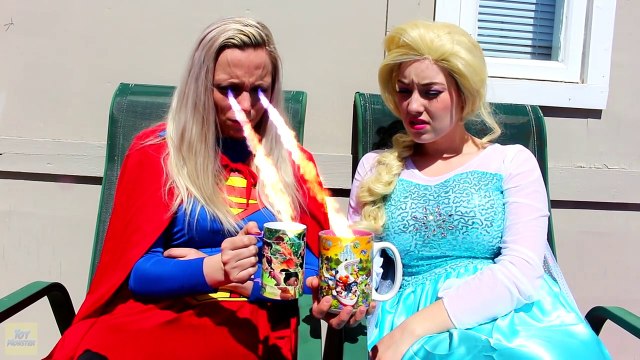 Frozen Elsa LOSES HER NOSE w/ Spiderman Pink Spidergirl Joker Hulk Bad Baby Joker girl Sup