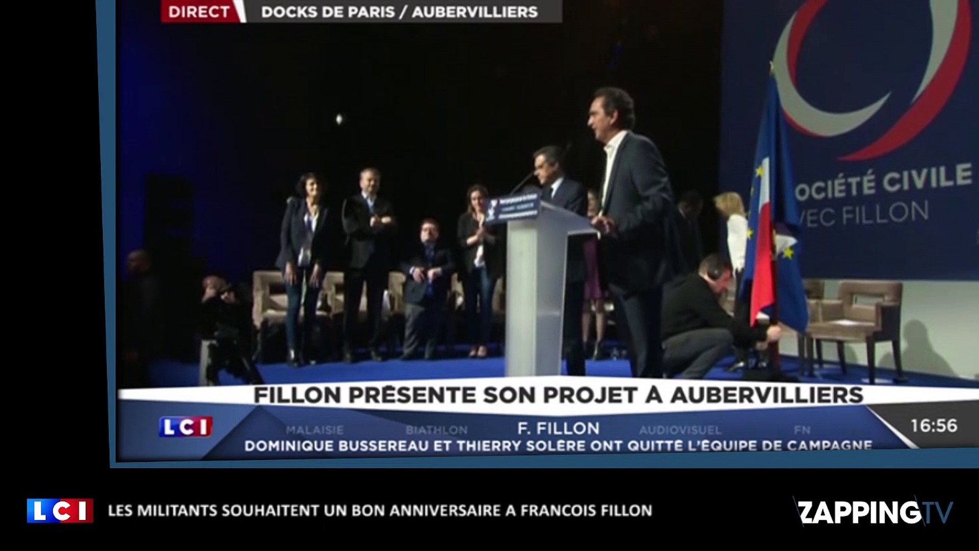 Francois Fillon Les Militants Lui Chantent Joyeux Anniversaire Lors De Son Meeting Video Video Dailymotion