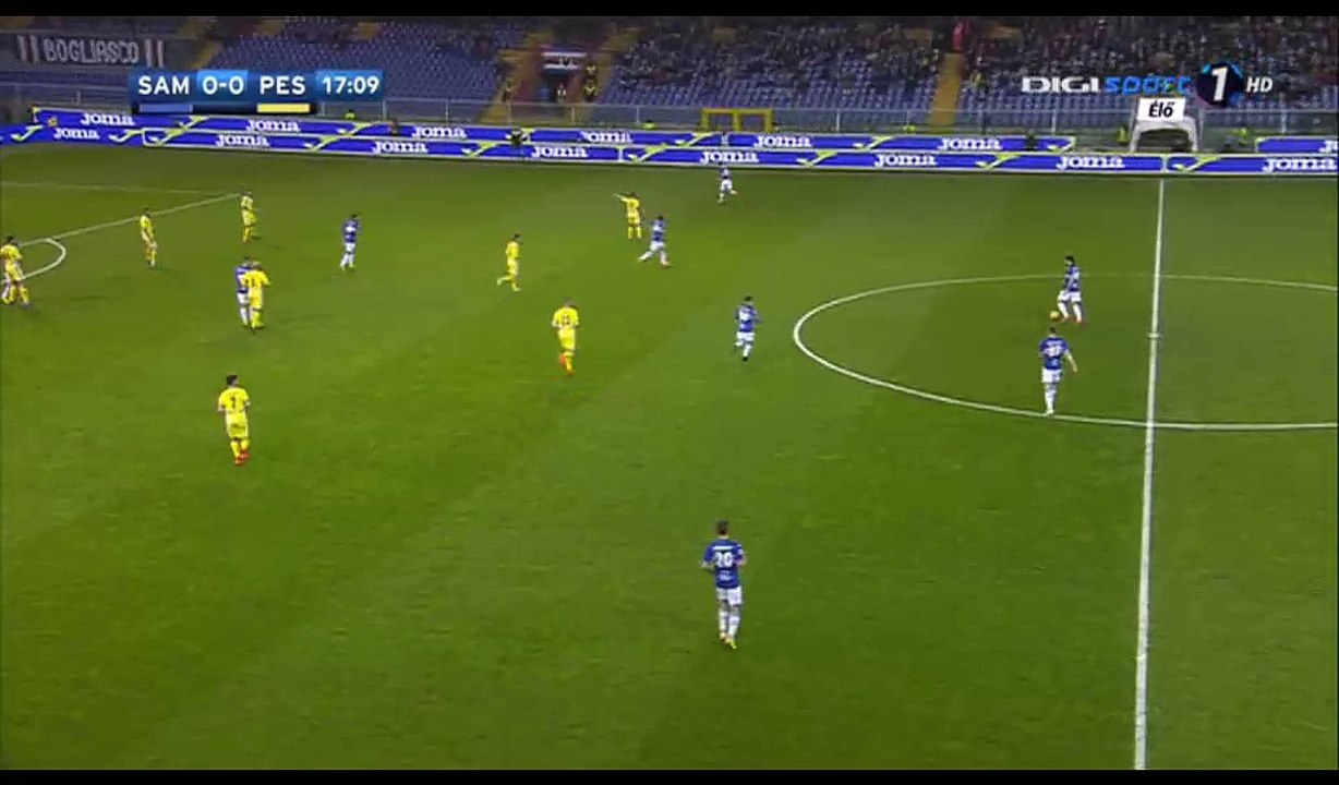 Bruno Fernandes Goal HD - Sampdoria 1-0 Pescara - 04.03.2017