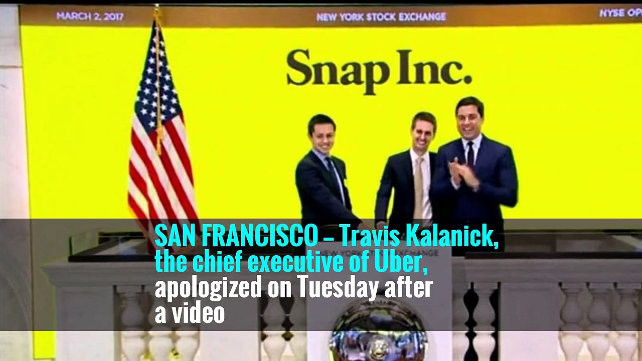 Travis Kalanick, Uber Chief, Apologizes After Fight With Driver -