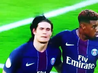 Paris Saint Germain vs Nancy 1-0 - du 04-03-2017  but  penaltie de cavani