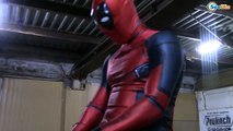 Spiderman & Batman vs Hulk & Deadpool w/ Battle death match! Superheroes in Real Life