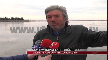 “Patinazh” në lagunën e ngrirë të Kune Vaint - News, Lajme - Vizion Plus