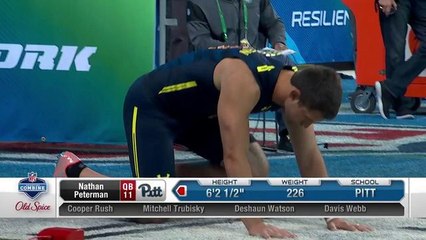 Nathan Peterman runs an unofficial 4.82 40-yard dash