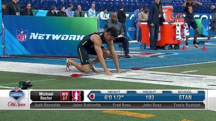 Michael Rector runs an unofficial 4.43 40-yard dash