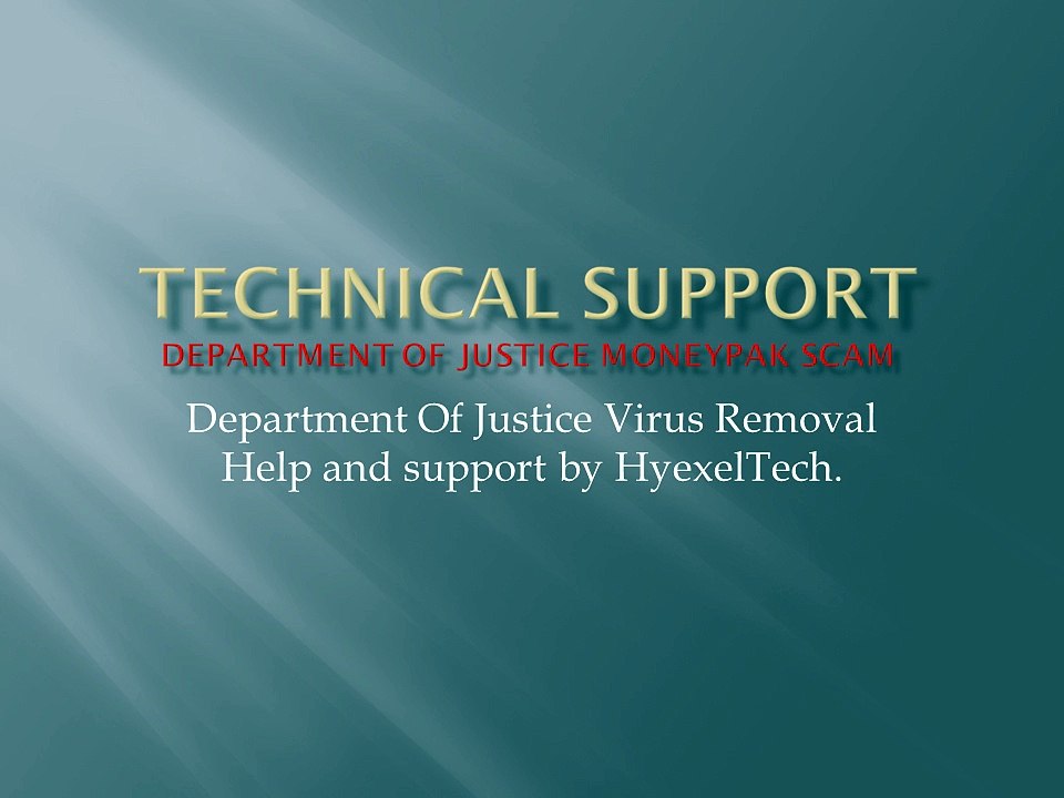 Department of justice moneypak scam virus infection