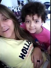 Funny video with baby and sexy girl