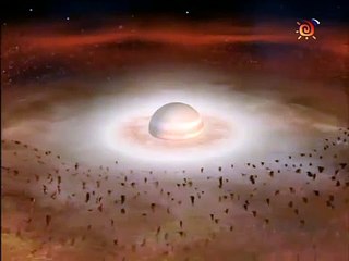 Mercurio y marte. Desarrolla de dibujos animados sobre el espacio