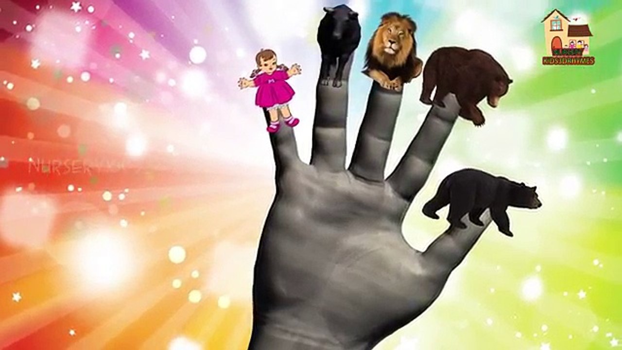 Animals Finger Family 3d rhymes for kids( Lion,Tiger,Cheetah)