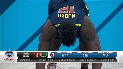 David Njoku runs 40-yard dash in 4.64 seconds