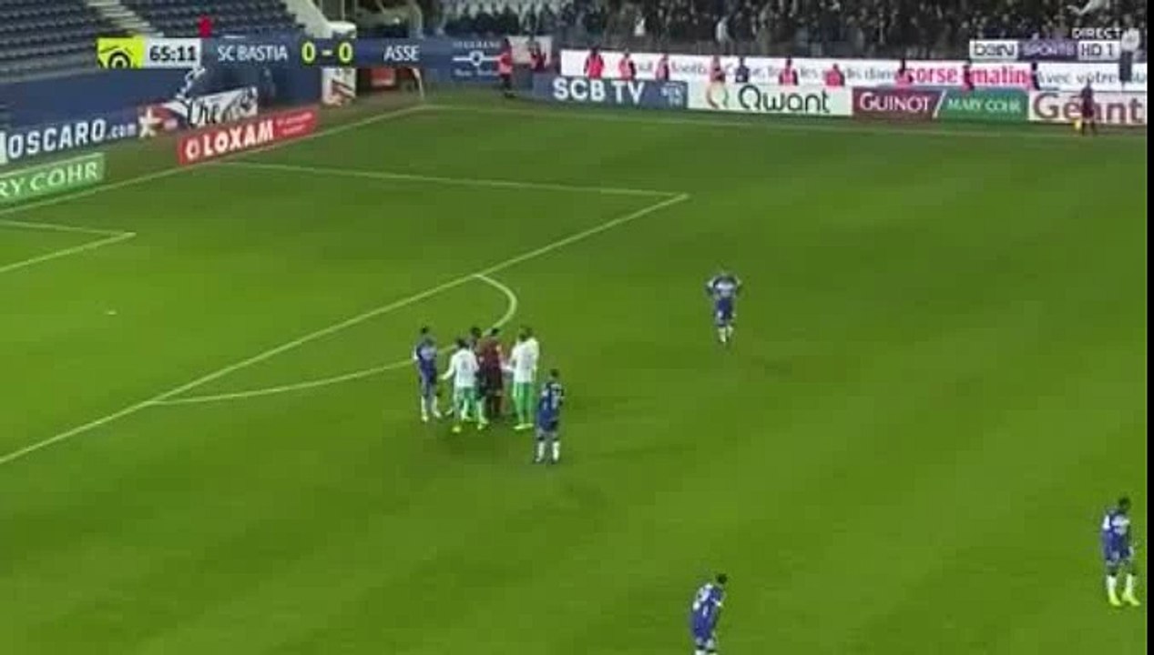 Fabien Lemoine Red Card HD - Bastia 0 - 0	 Saint-Étienne 04.03.2017