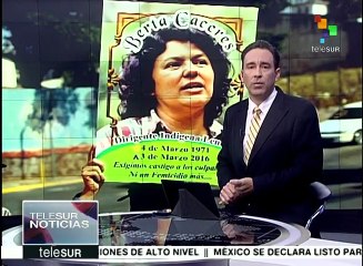 Honduras:familia de Berta Cáceres realiza movilización en La Esperanza