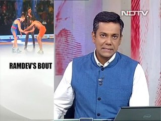 Ramdev Shows 'Dhaakad' Wrestling Skills In Bout With Olympic Medallist