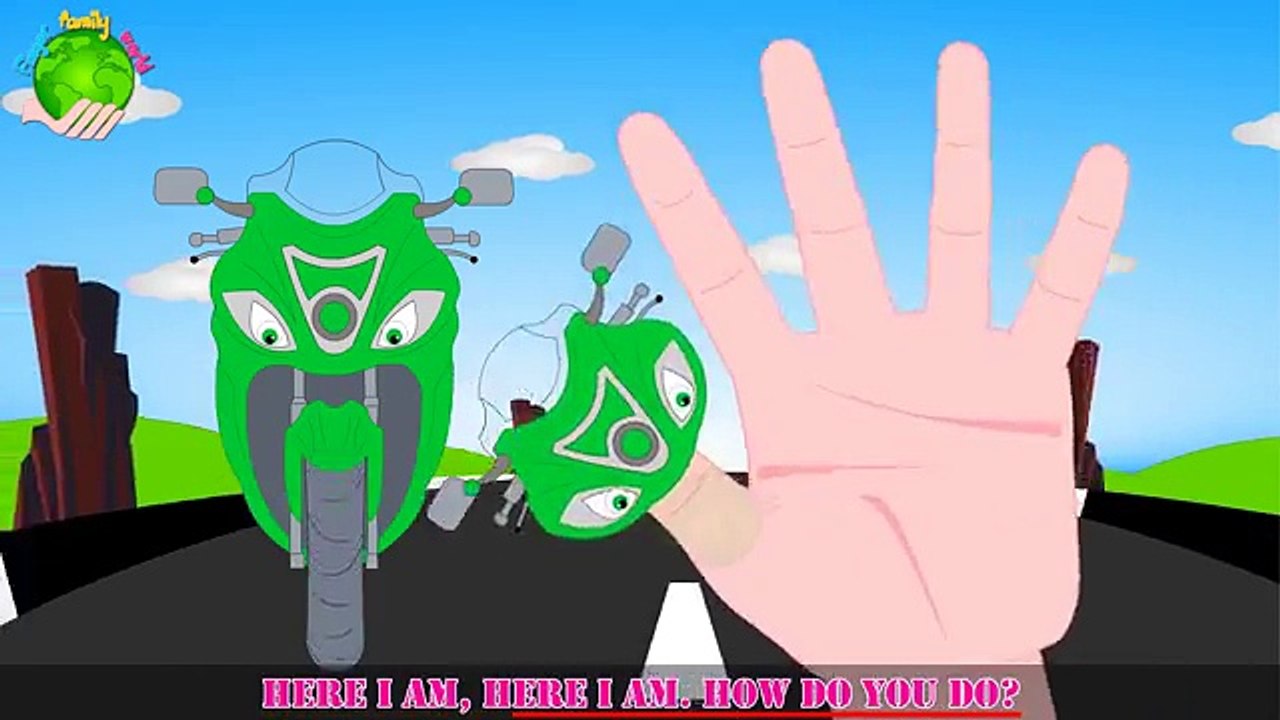 Daddy Finger Song | Crazy Motor Bike Finger Family | Nursery Rhyme Lyrics