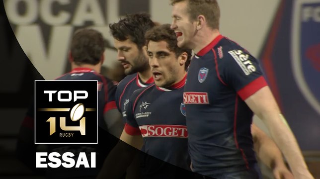 TOP 14 ‐ Essai Lucas DUPONT (FCG) – Grenoble-Racing 92 – J19 – Saison 2016/2017