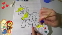 Pequeño pony Эпплджек Applejack Aprender a dibujar y pintar en el canal Марусины los cuentos de hadas