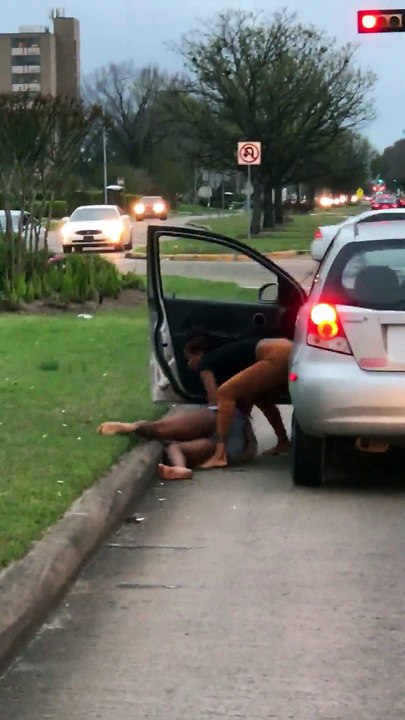 In The Middle Of Traffic Girl Literally Whoops Her Friends Azz Out Of The Car! Fck This Hoe  New Video