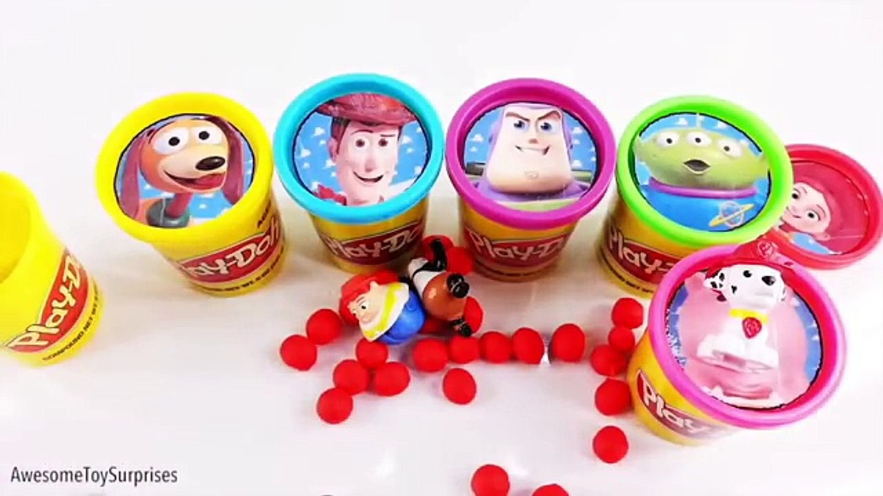Disney Frozen Sheriff Callie Toy Story Play-Doh Surprise Eggs Tubs Dippin Dots Learn Color
