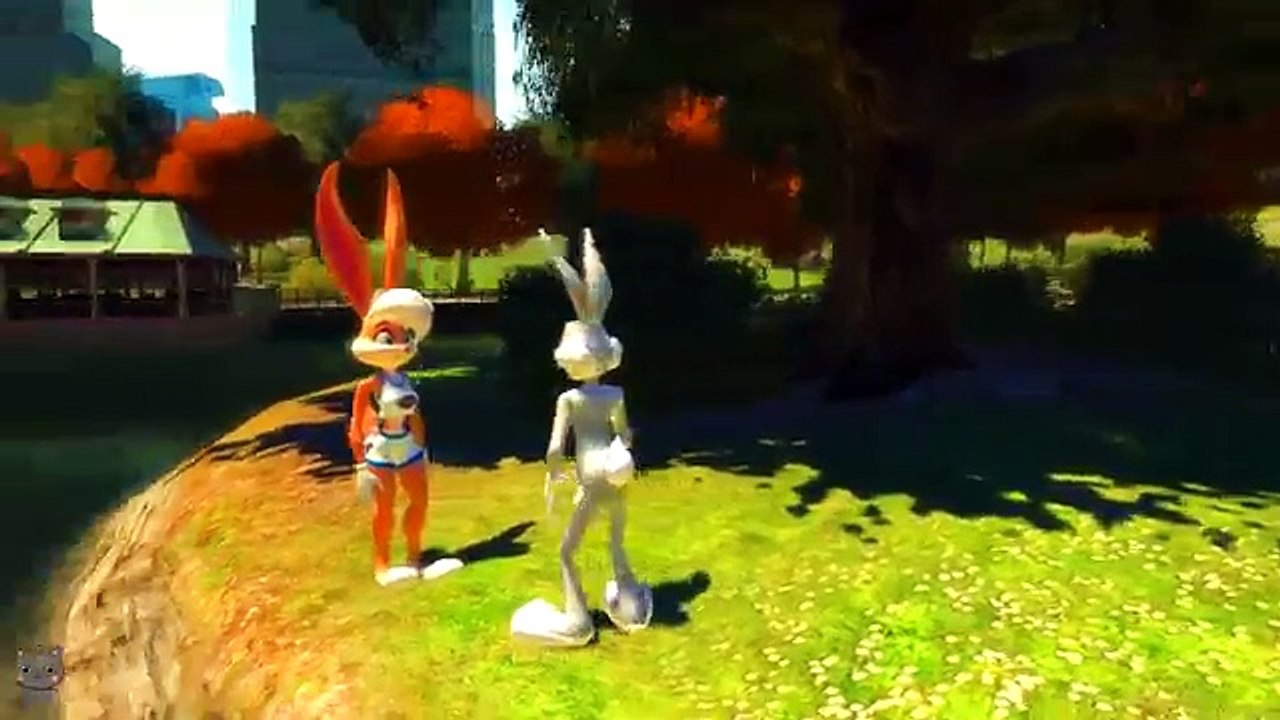 Looney Tunes Bugs Bunny Lola Bunny Walk in Park Nursery Rhymes Cartoon