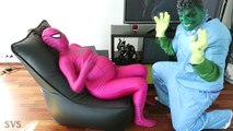Беременных розовый Человек-паук Spiderbaby! против Человек-Паук ребенка Спайди и замороженные Эльза смешно Superher