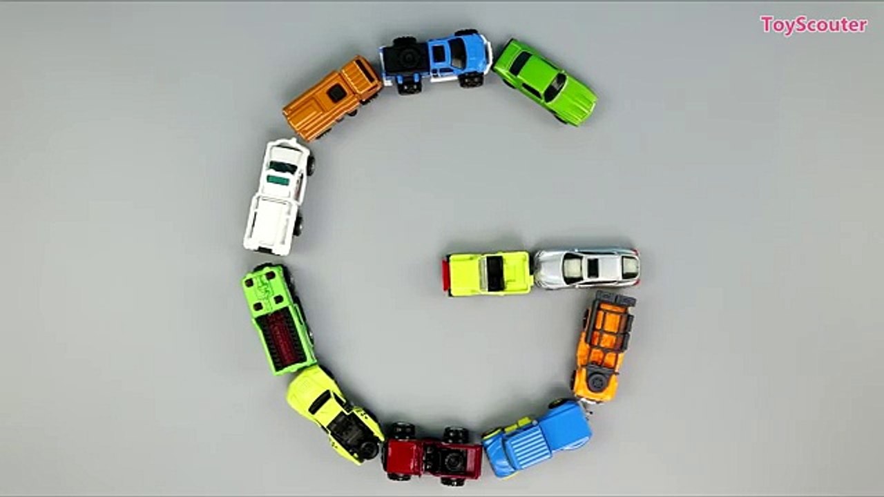 stop motion alphabet. hot wheels model car animation. Learn abc with Matchbox toy cars