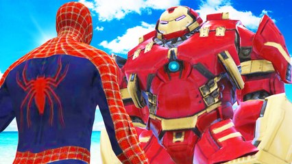 SPIDERMAN VS HULKBUSTER - EPIC SUPERHEROES BATTLE