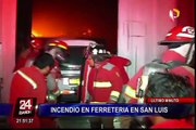 Voraz incendio consume ferretería en San Luis