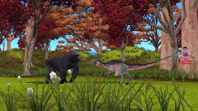 King kong vs Dinosaurs Fight Short Movie | King Kong & Dinosaurs Cartoons For Children