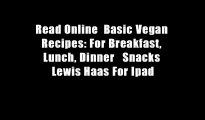 Read Online  Basic Vegan Recipes: For Breakfast, Lunch, Dinner   Snacks Lewis Haas For Ipad