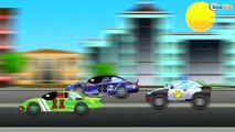 The Police Car with The Ambulance and The Fire Truck - Emergency Cars | Cartoons for kids