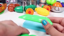 Toy Cutting Fruits & Vegetables Velcro Cooking Playset FROZEN Kitchen Toy Food Videos