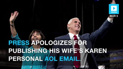 Pence criticizes Associated Press for releasing wife's email