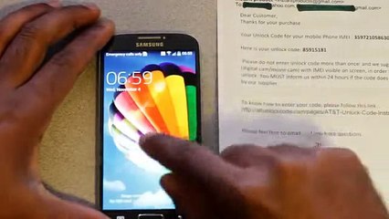 AT&T SAMSUNG GALAXY S4 Network Unlock Code – AT&T UNLOCK CODE