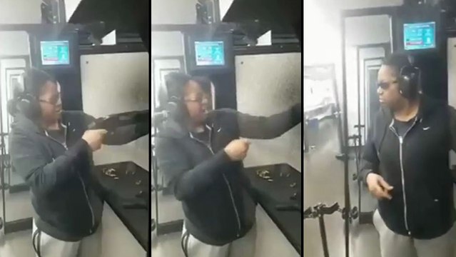 Cette femme tire pour la première fois au fusil à pompe.. Fail !
