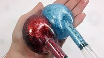 DIY How To Make Dual Glitter Powder Glue Slime Water Poop Syringe Real Play Learn Colors Slime
