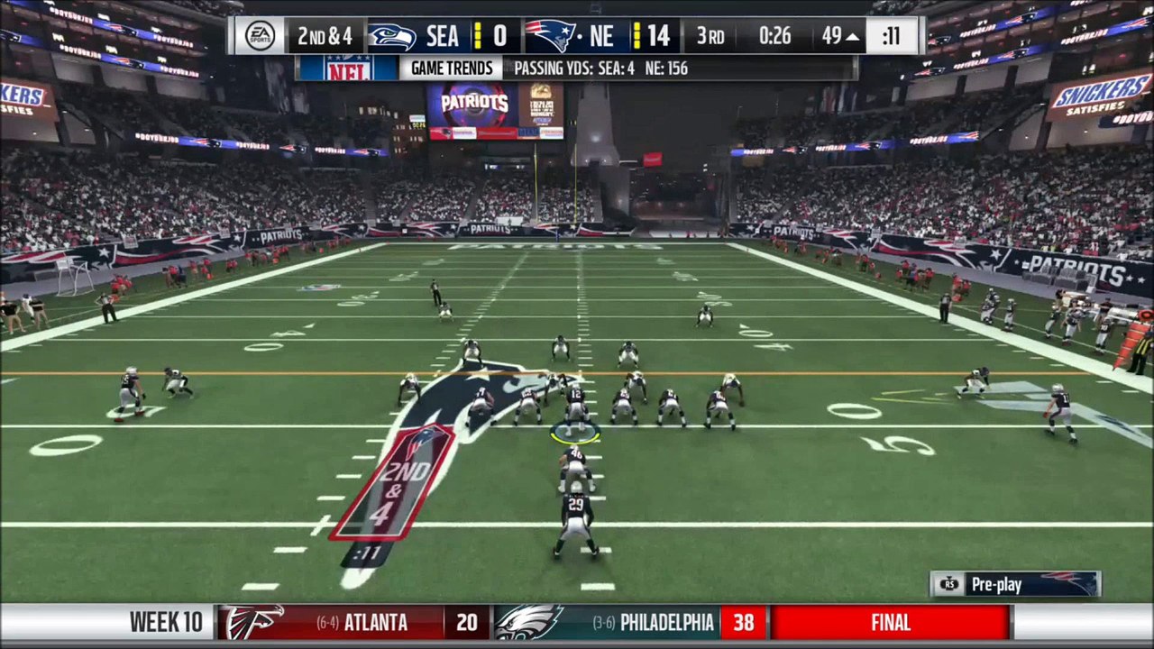 TD Hogan vs Seattle Madden NFL 17