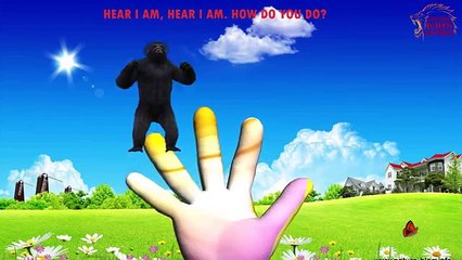 GORILLA VS POLICE CAR Finger Family | Nursery Rhymes for Children | 3D Animation