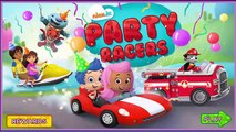 Paw Patrol Dora The Explorer Bubble Guppies in Nick Jr Party Racers Game