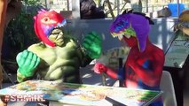 Spiderman & his T-Rex Fun Dinosaur Spiderman vs Joker Superhero in Real Life :)