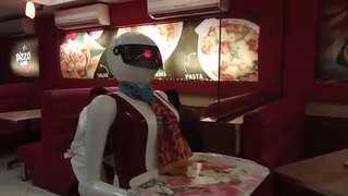 Robot Waiter in Pakistani Restaurant