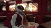 Robot Waiter in Pakistani Restaurant