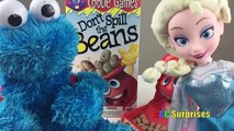 Dont Spill the Beans Game Disney Frozen Elsa Cookie Monster Counting Batman Blind Bag Egg Surprise