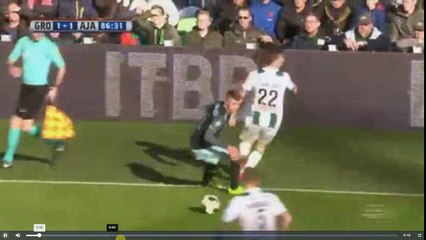Memisevic Red Card -  FC Groningen vs Ajax 1-1  05.03.2017 (HD)