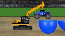 MONSTER TRUCKS for Children | Counting 1-10 | Numbers Lesson for Children | Animated Surprise Eggs